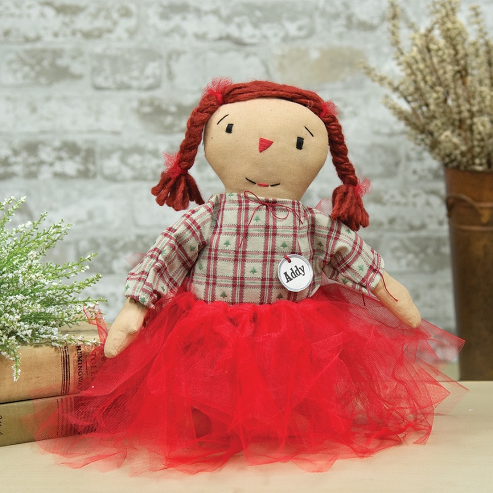 Hearthside  Addy Tulle Rag Doll   Red New